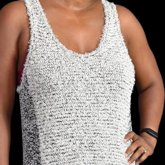 Phillip Lim Sweater Dress Black White Two Tone Sleeveless Tweed Knit Size Medium - Picture 4 of 12